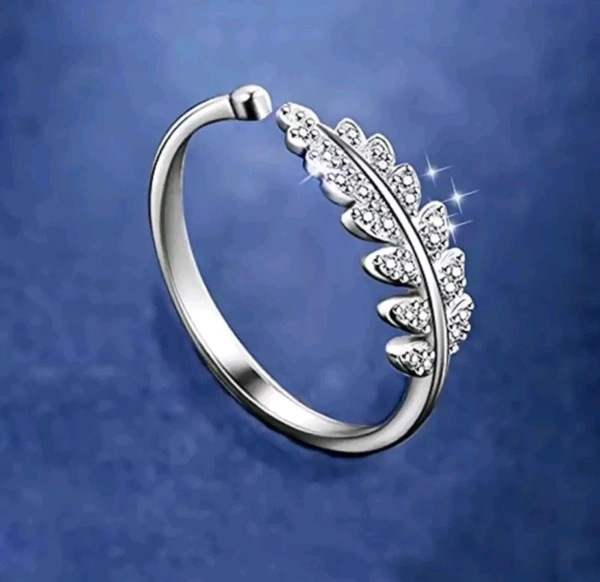 Radiance  Leaf-Inspired Adjustable Ring