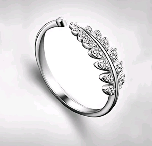 Radiance  Leaf-Inspired Adjustable Ring