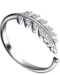 Radiance  Leaf-Inspired Adjustable Ring