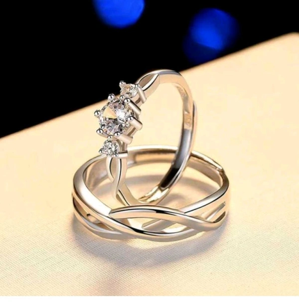Radiance  Couple Twisted Band Rings
