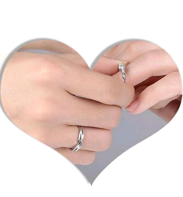 Radiance  Couple Twisted Band Rings