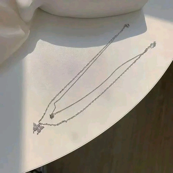 Radiance  Layered Butterfly Pendant Necklace