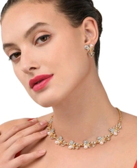 Radiance  Floral Pearl & Crystal Necklace Set