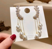 Radiance  Statement Crystal & Pearl Ear Cuff