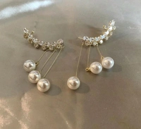 Radiance  Statement Crystal & Pearl Ear Cuff