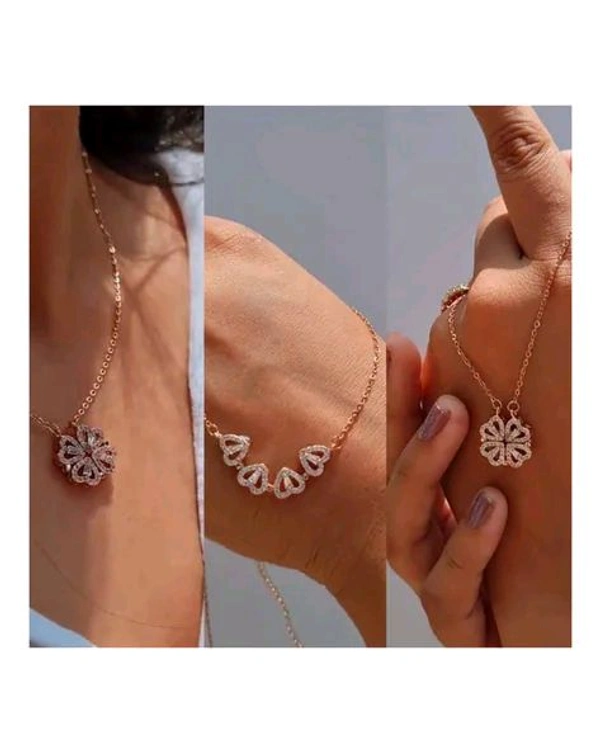 Radiance  Floral Motif Necklace Trio
