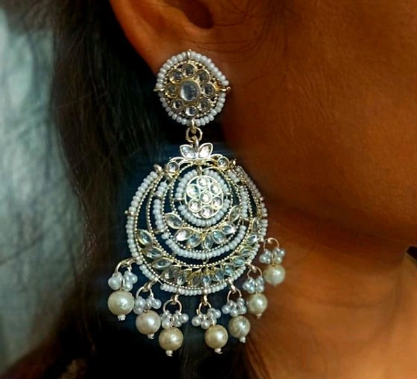 Radiance  Traditional Kundan Chandbali Earrings