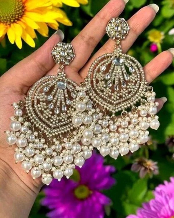 Radiance Grand Pearl & Kundan Bridal Earrings