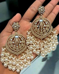 Radiance Grand Pearl & Kundan Bridal Earrings