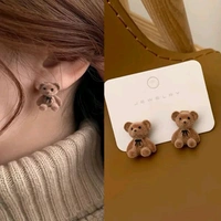 Radiance  Plush Teddy Bear Stud Earrings Pack Of 2 Sets 