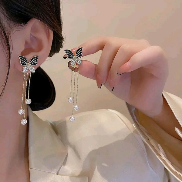 Radiance  Elegant Butterfly Dangle Earrings