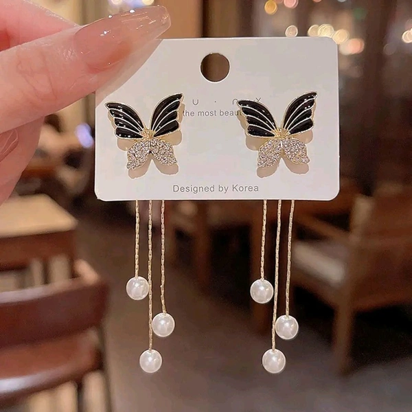 Radiance  Elegant Butterfly Dangle Earrings