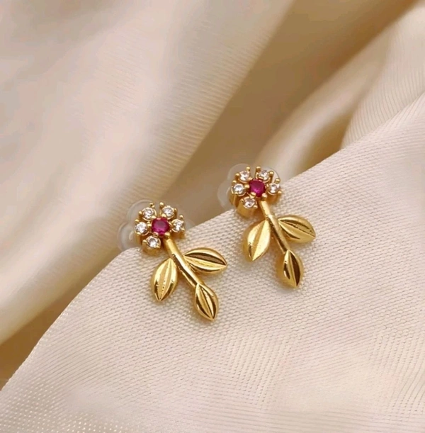 Radiance  Micro gold plated ad diaomnd studder daily wear flower earring for girls 