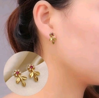 Radiance  Micro gold plated ad diaomnd studder daily wear flower earring for girls 