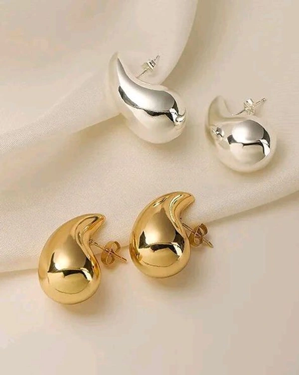Radiance  Pack of 2 Pairs Tear drop studs earrings 
