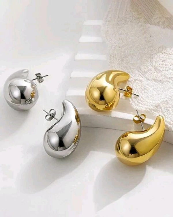 Radiance  Pack of 2 Pairs Tear drop studs earrings 
