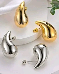 Radiance  Pack of 2 Pairs Tear drop studs earrings 
