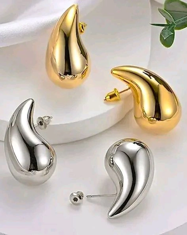 Radiance  Pack of 2 Pairs Tear drop studs earrings 
