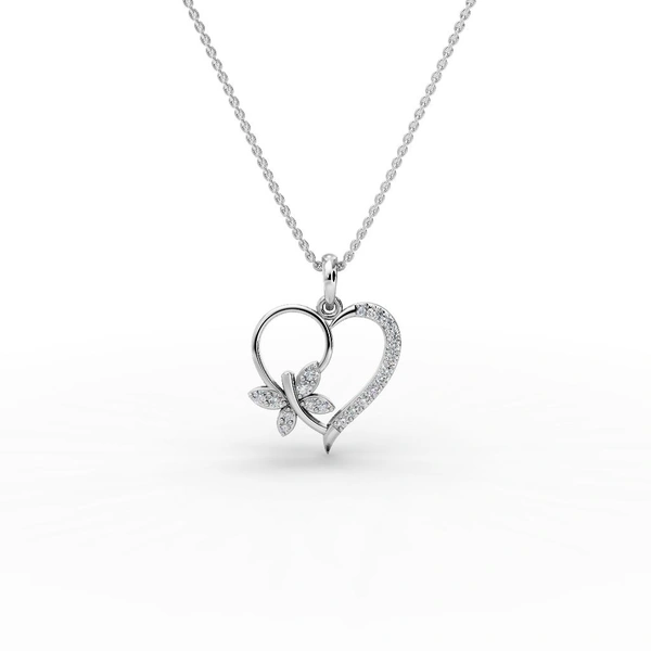 Radiance  Excellent Finished Diamond Sterling Silver Necklace for Women