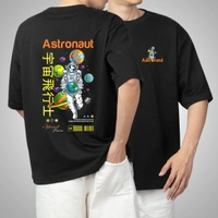 Fitforall® Astronaut Oversized T Shirt For Men - M-40, Black