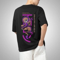 Fitforall Dragoons Oversized T-Shirt - L-42, Black