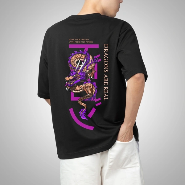 Fitforall Dragoons Oversized T-Shirt - L-42, Black