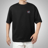 Fitforall® Frog Cute Vibe Oversized T-Shirt For Unisex With 3 Color - Black, M-40