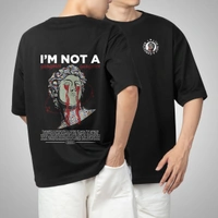Fitforall® Gangester Printed Oversized T-Shirt - XL-44, Black