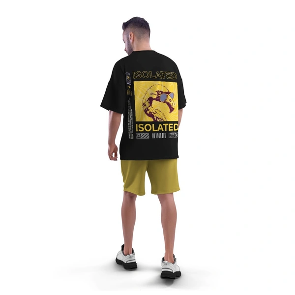 Fitforall® Isolated Printed Oversized T-Shirt - XL-44, Black