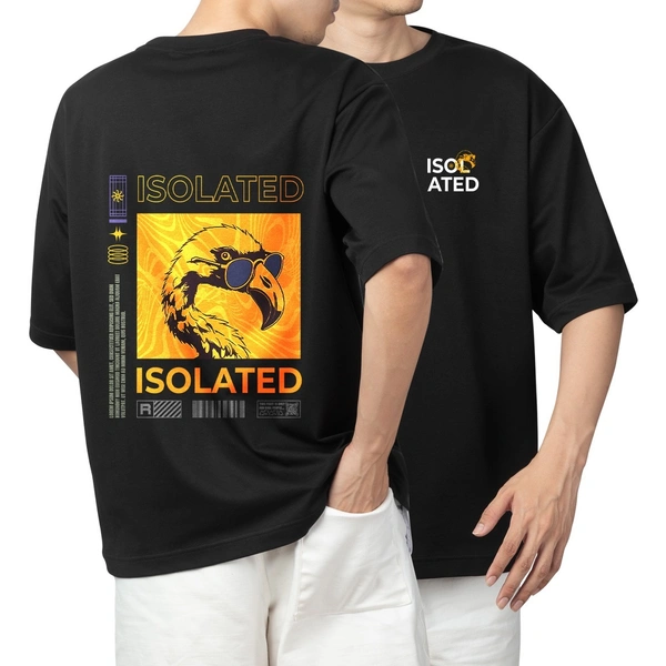 Fitforall® Isolated Printed Oversized T-Shirt - XL-44, Black