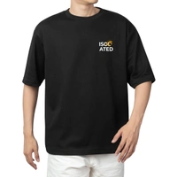 Fitforall® Isolated Printed Oversized T-Shirt - XL-44, Black