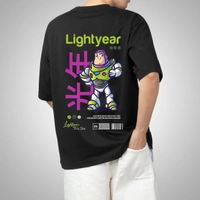 Fitforall® Lightyear Printed Oversized T-Shirt - M-40, Black
