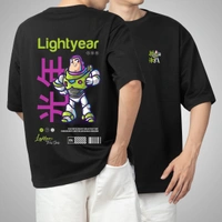 Fitforall® Lightyear Printed Oversized T-Shirt - M-40, Black