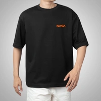 Fitforall® Octopus Nasa Printed Black Oversized T-shirt for Men - Black, M-40
