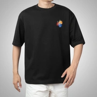 Fitforall® Samurai Betel Printed Black Oversized T-shirt for Men - Black, M-40