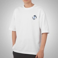 Fitforall® Samurai Printed White Oversized T-shirt for Men - White, XL-44