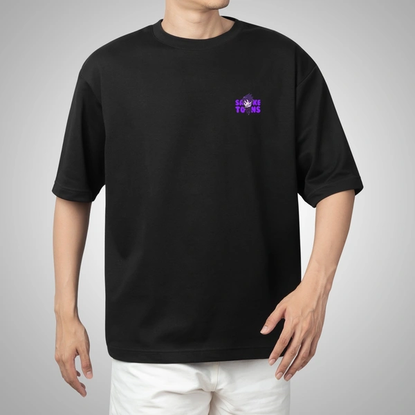 Fitforall® Sasuke Printed Black Oversized T-shirt for Unisex - Black, XL-44