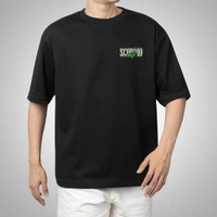 Fitforall® Scorpio Printed Black Oversized T-shirt for Men - Black, L-42