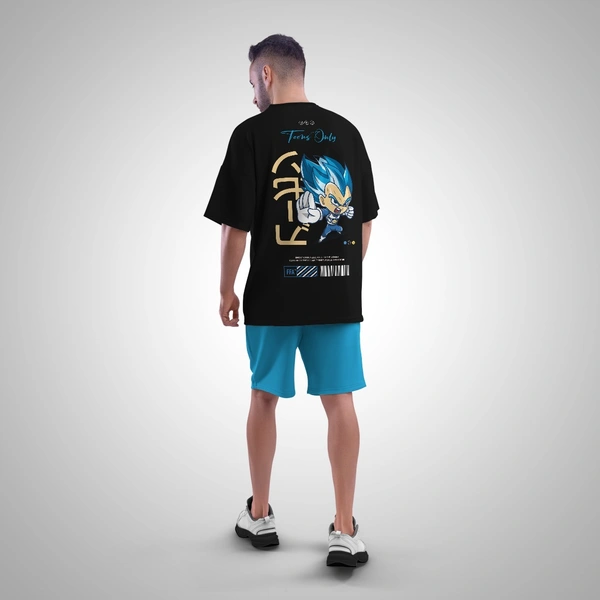 Fitforall® Sonic Printed Oversized T-shirt - M-40, Black