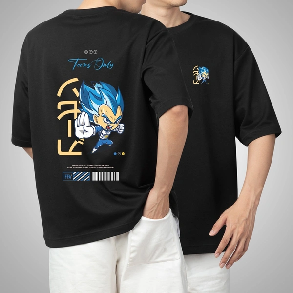 Fitforall® Sonic Printed Oversized T-shirt - M-40, Black