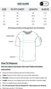 Fitforall® Blue Wave Oversized T Shirt For Unisex - M-40, Black