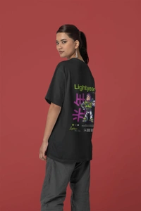Fitforall® Lightyear Printed Oversized T-Shirt - M-40, Black