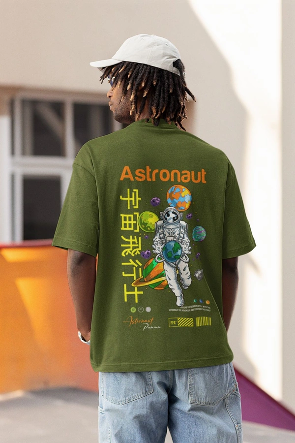 Fitforall® Astronaut Oversized T Shirt For Men - L-42, Olive Green