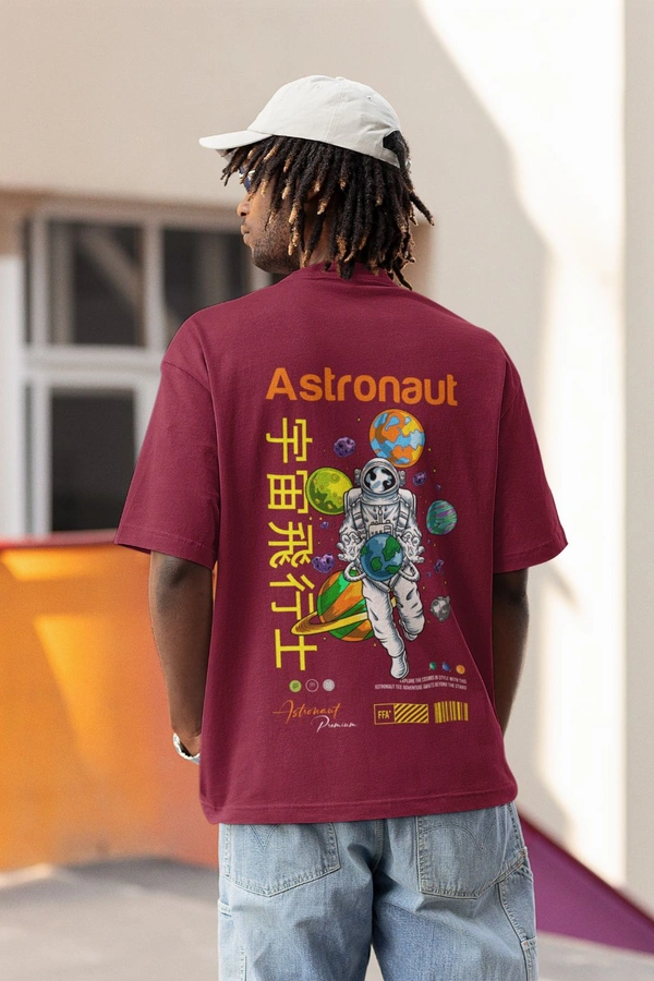 Fitforall® Astronaut Oversized T Shirt For Men - XXL-46, Maroon
