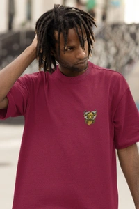Fitforall® Sinister Vibe Oversized T Shirt For Men  - L-42, Maroon
