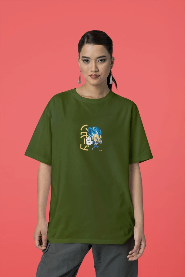 Fitforall® Sonic Printed Oversized T-shirt - XXL-46, Olive Green