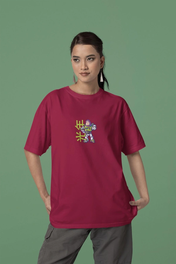Fitforall® Lightyear Printed Oversized T-Shirt - M-40, Maroon
