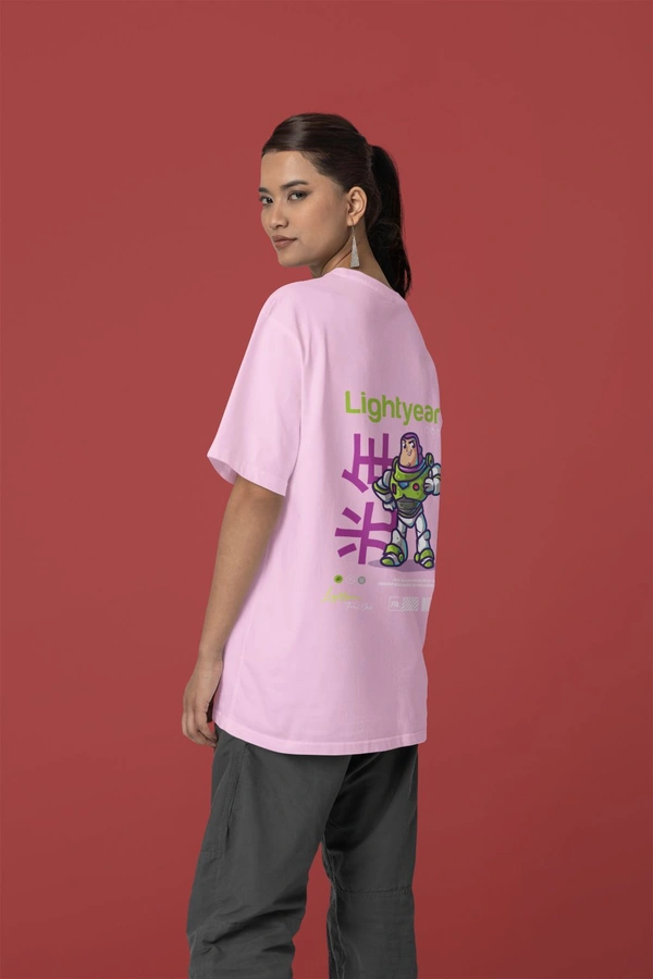 Fitforall® Lightyear Printed Oversized T-Shirt - XL-44, Pink