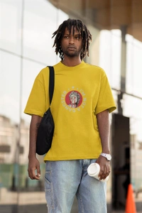 Fitforall® Gangester Printed Oversized T-Shirt - M-40, Musturd
