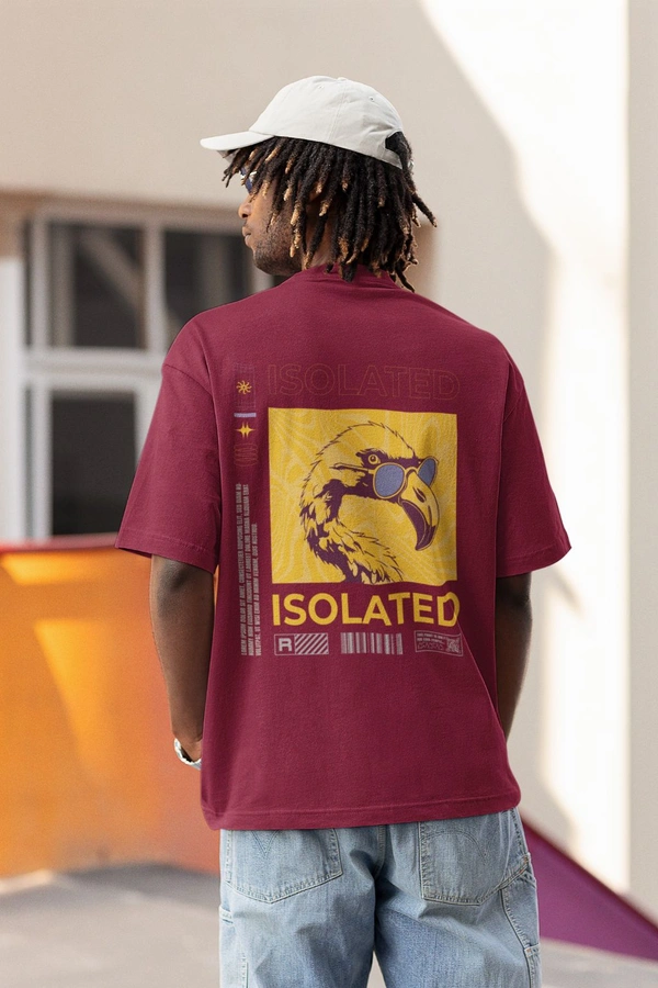 Fitforall® Isolated Printed Oversized T-Shirt - XXL-46, Maroon
